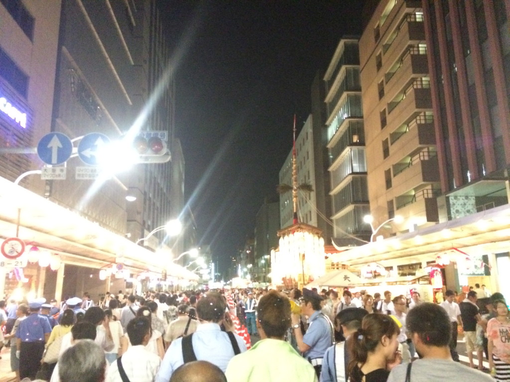 The Gion Matsuri, on a side street.