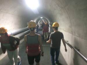 Descending into the tunnel. This part was cut by the South Koreans.