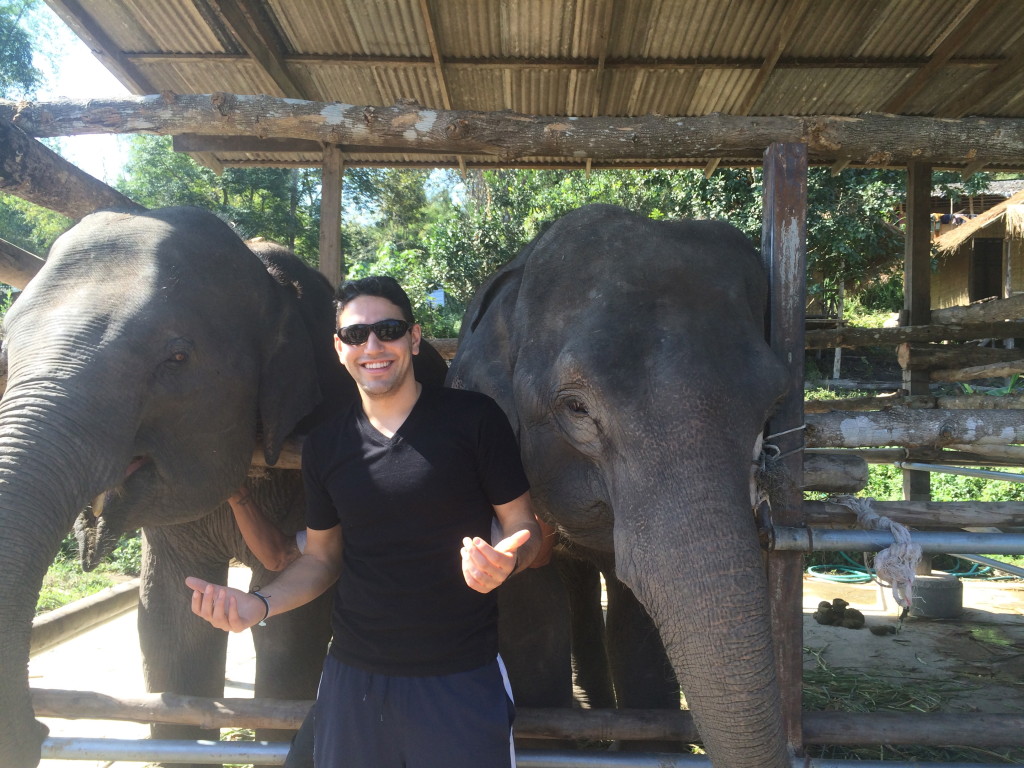 Me with two elephants